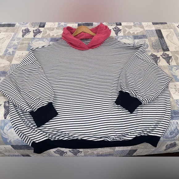 Glitzy Girlz 3X Striped Hoodie with Pink Hood - Picture 3 of 5